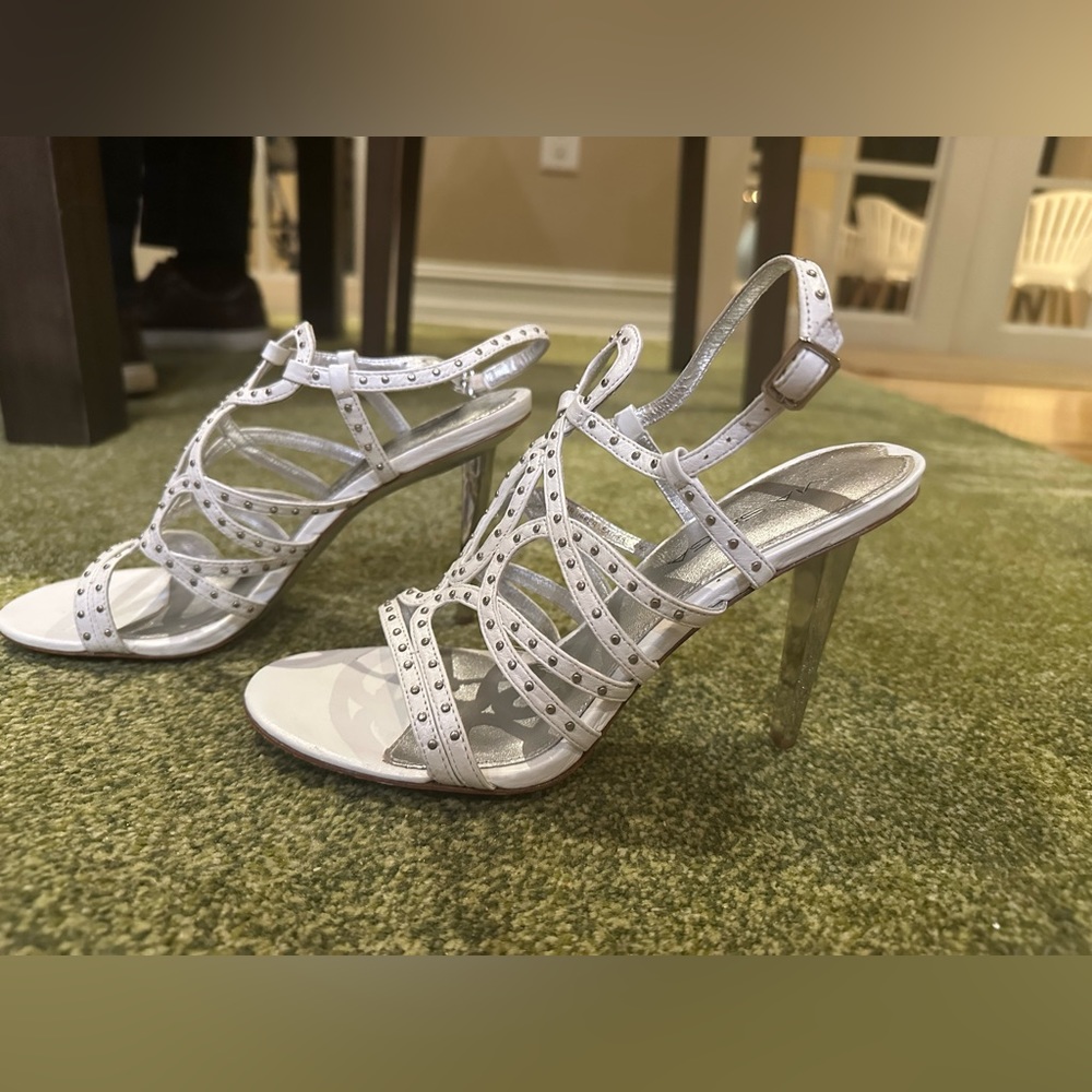 White Via Spiga strappy heels